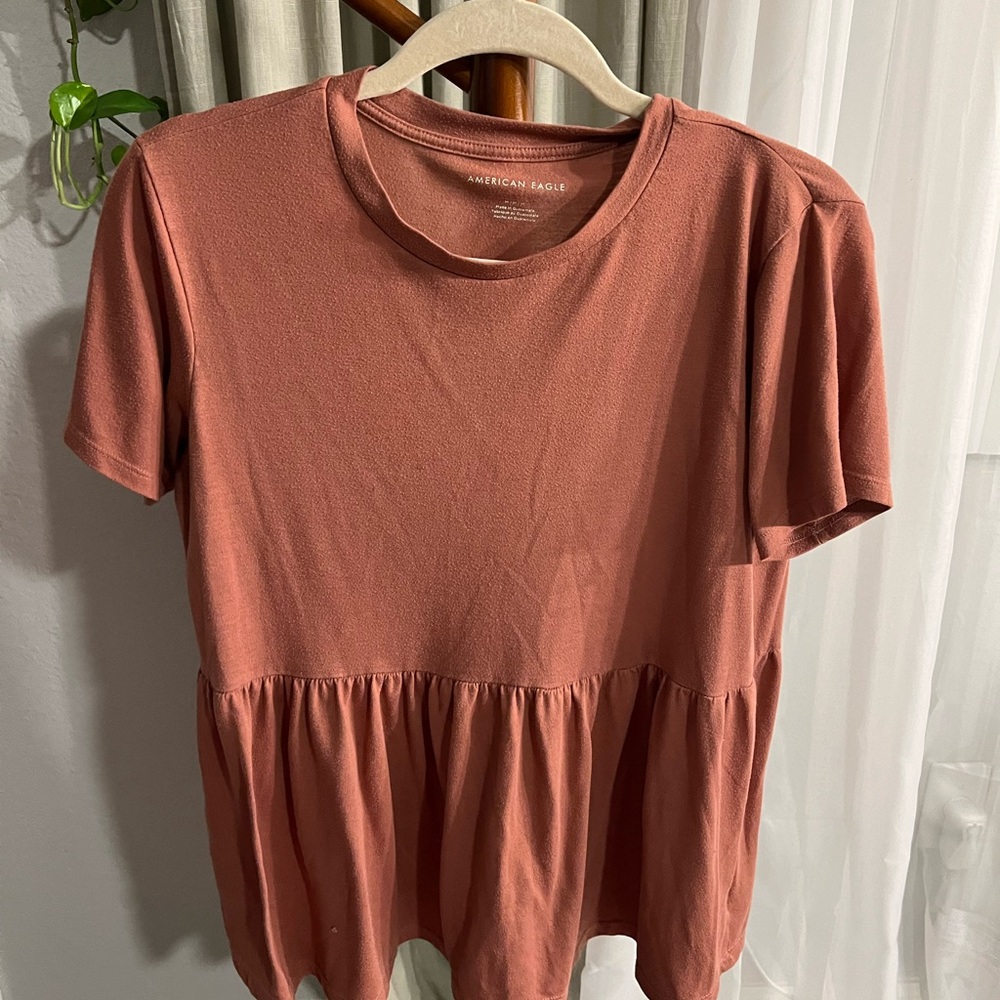 Pink Peplum TShirt Top
